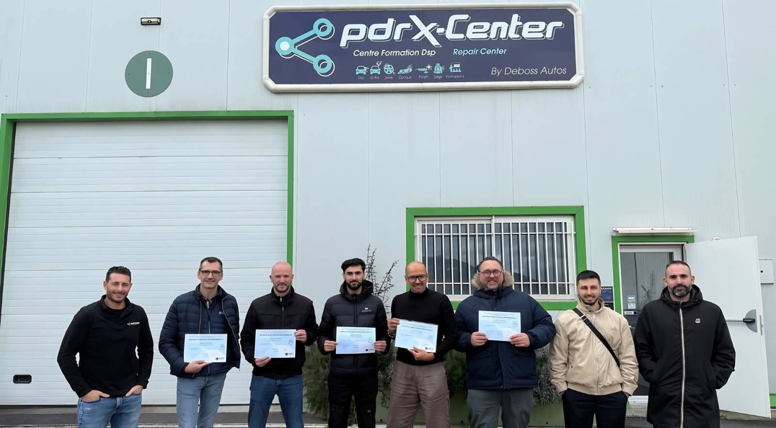 Fin des stagiaires de la formation Dsp du CQP débosseleur sans peinture de janvier 2025