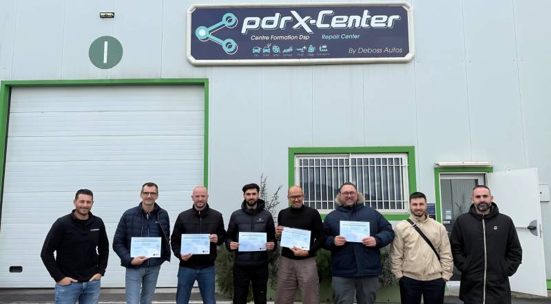 Fin des stagiaires de la formation Dsp du CQP débosseleur sans peinture de janvier 2025